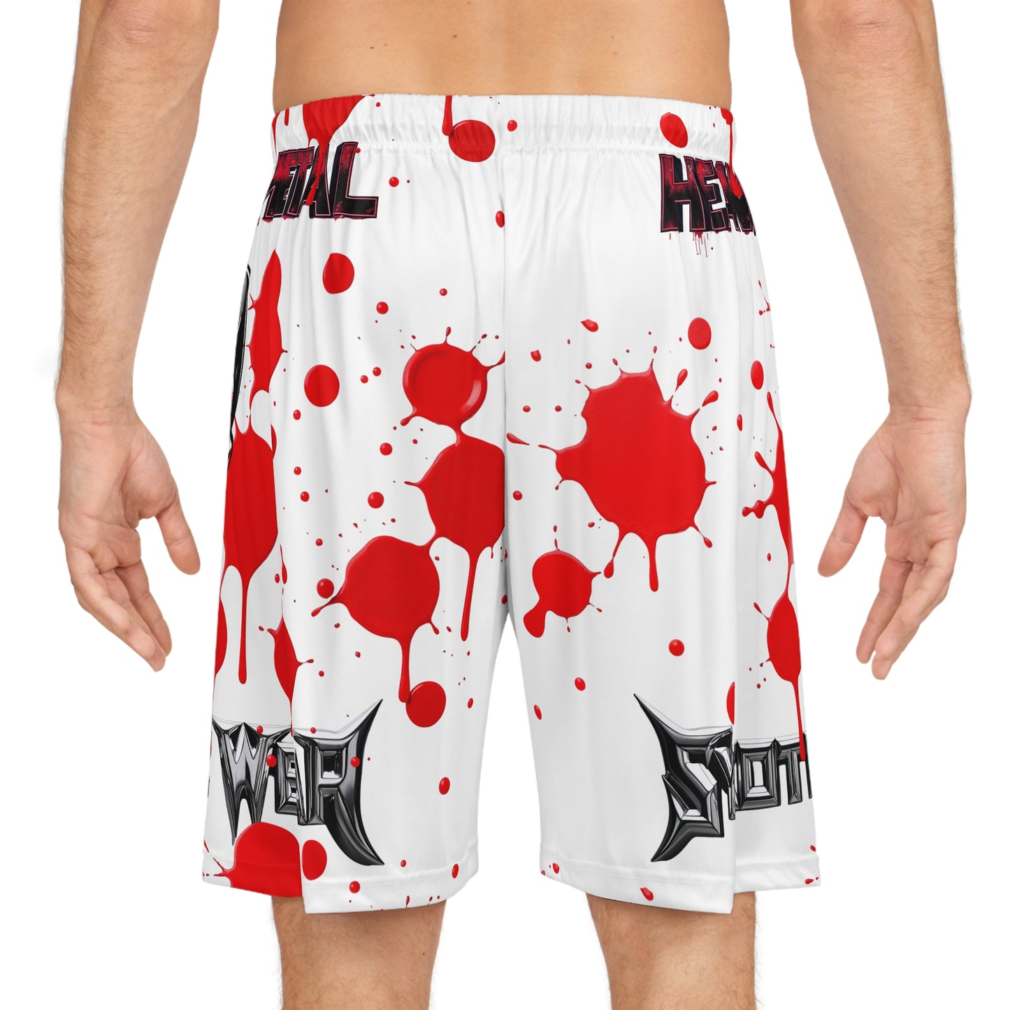 Rebel Skull Graphic Basketball Shorts - Edgy Urban Athletic Wear