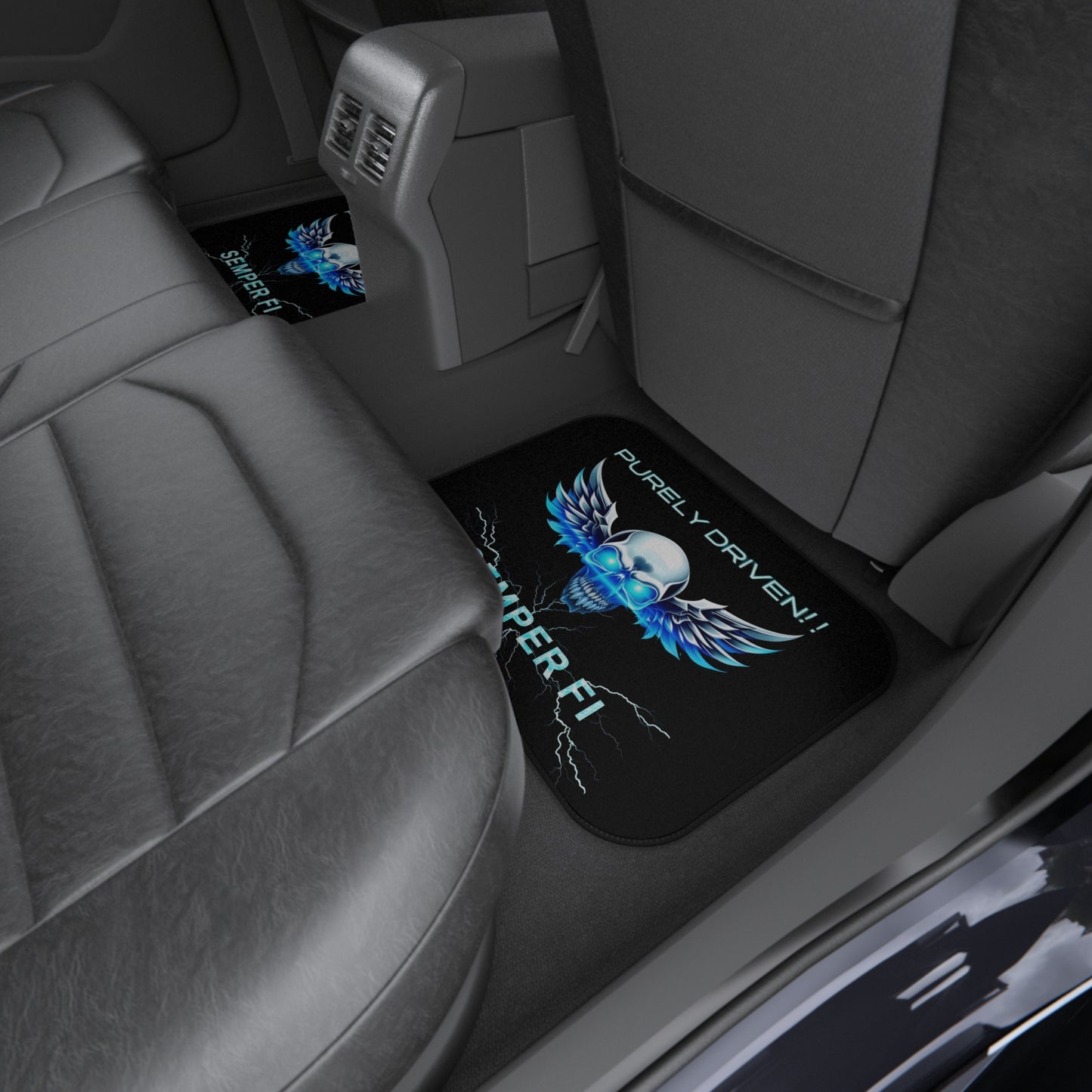 Car Mats - Purely Driven, Always Faithful Deranged Sykotic Gear Set of 4