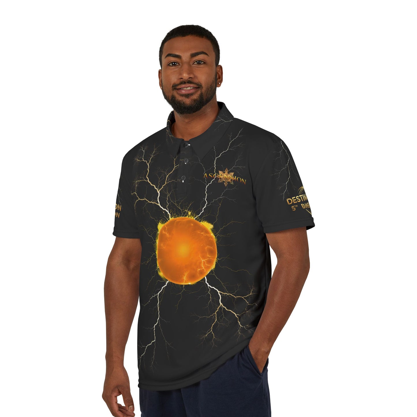 Polo Shirt - Ascension: Destination 5TH Dimension Sykotic Wear's Stylish and Elegant Edition