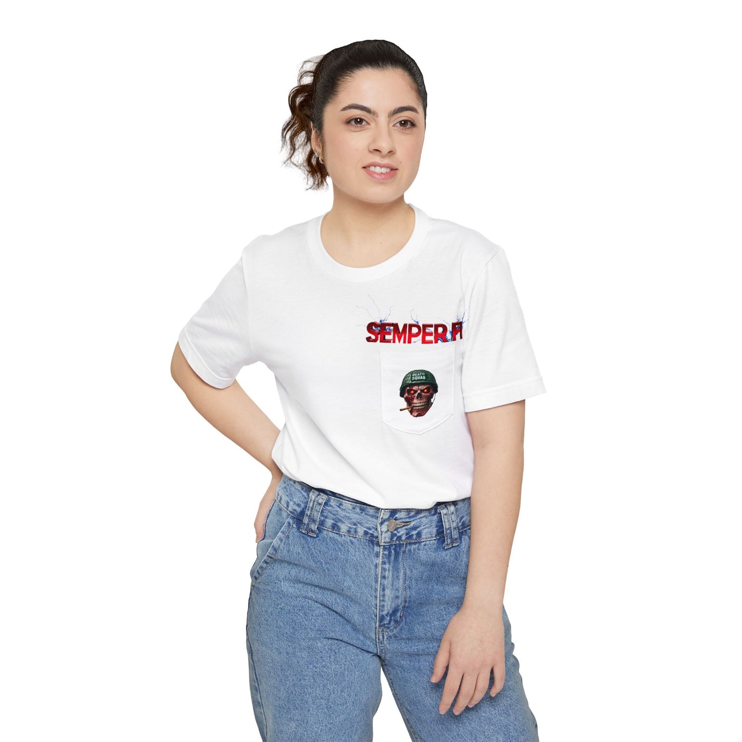 Patriotic Eagle Pocket T-Shirt, Unisex Graphic Tee, Veteran's Day Gift, Fourth of July Shirt, Casual Everyday Wear