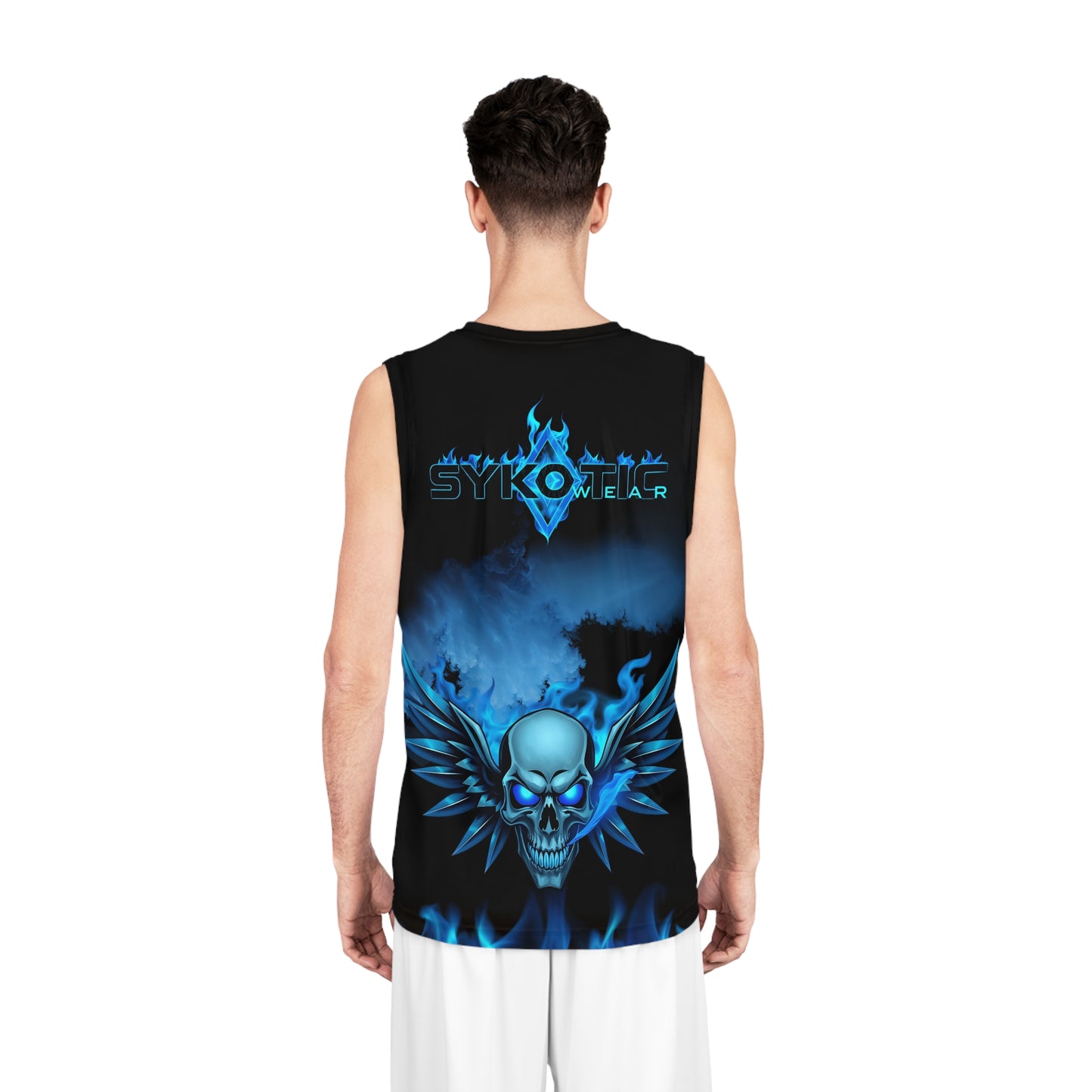 Flaming Skull Basketball Jersey