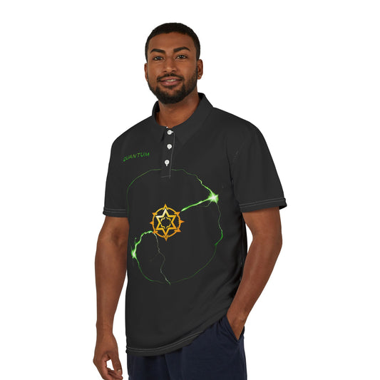 Quantum Energy Polo Shirt | Unisex Graphic Tee | Sci-Fi Theme | Casual Wear | Perfect Gift for Science Lovers