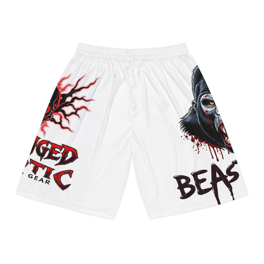 Basketball Shorts - Deranged Sykotic Wear's Beast Mode Jersey Shorts