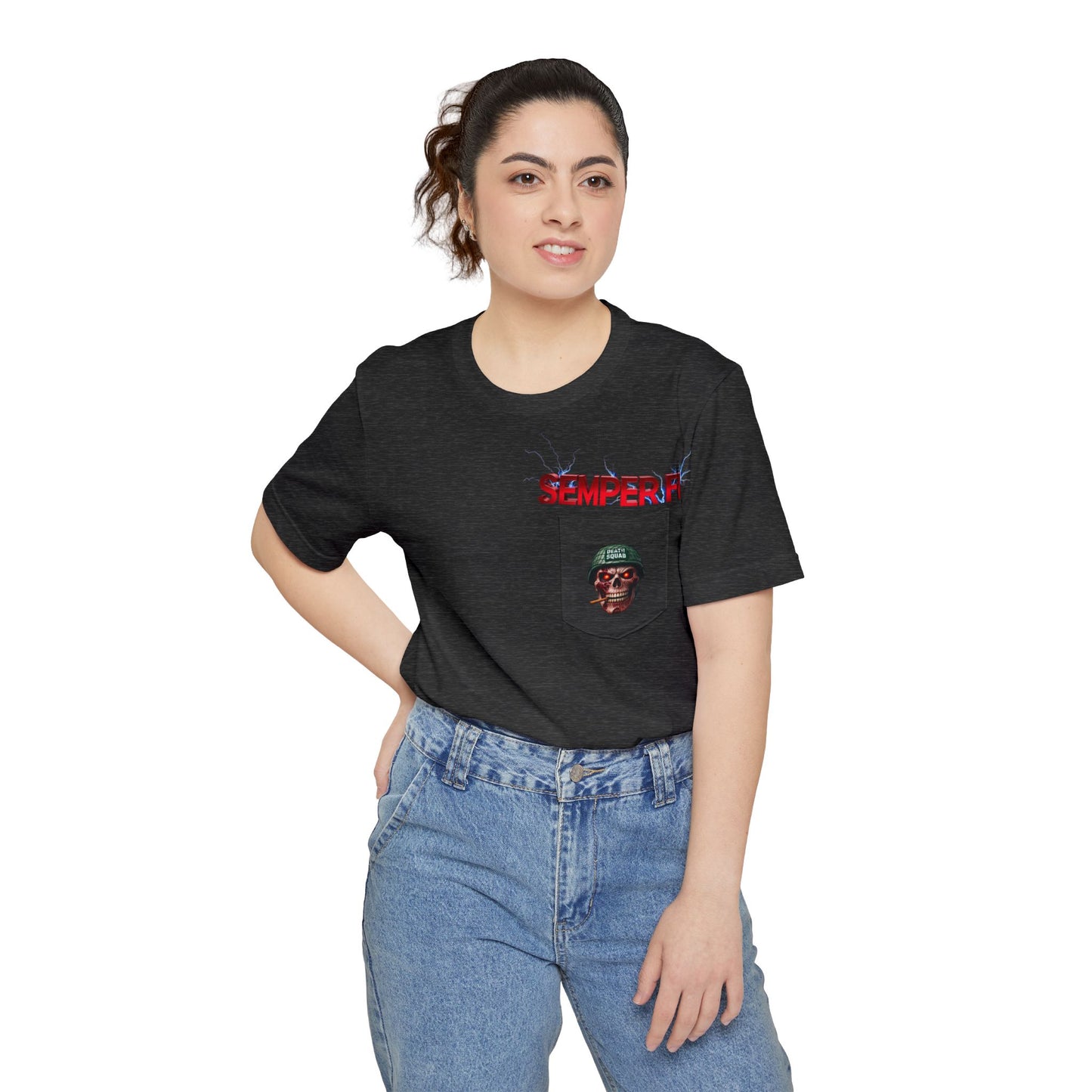 Patriotic Eagle Pocket T-Shirt, Unisex Graphic Tee, Veteran's Day Gift, Fourth of July Shirt, Casual Everyday Wear