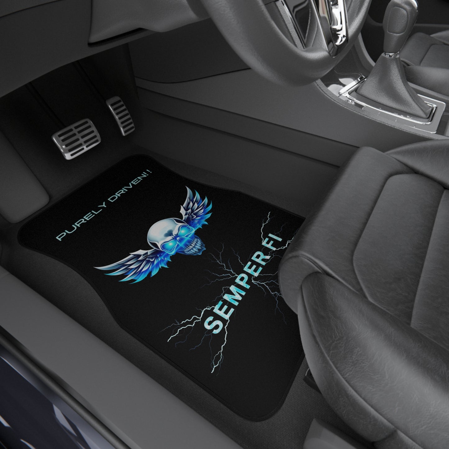 Car Mats - Purely Driven, Always Faithful Deranged Sykotic Gear Set of 4