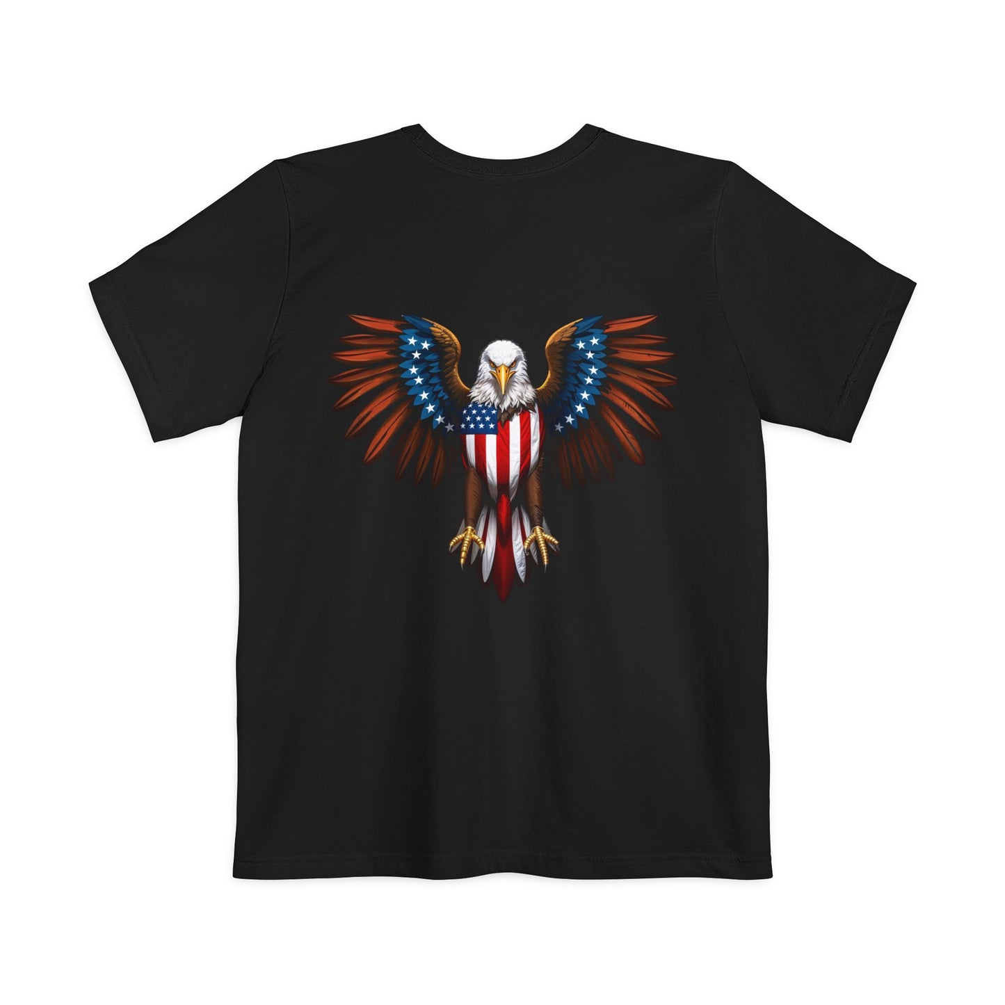 Patriotic Eagle Pocket T-Shirt, Unisex Graphic Tee, Veteran's Day Gift, Fourth of July Shirt, Casual Everyday Wear