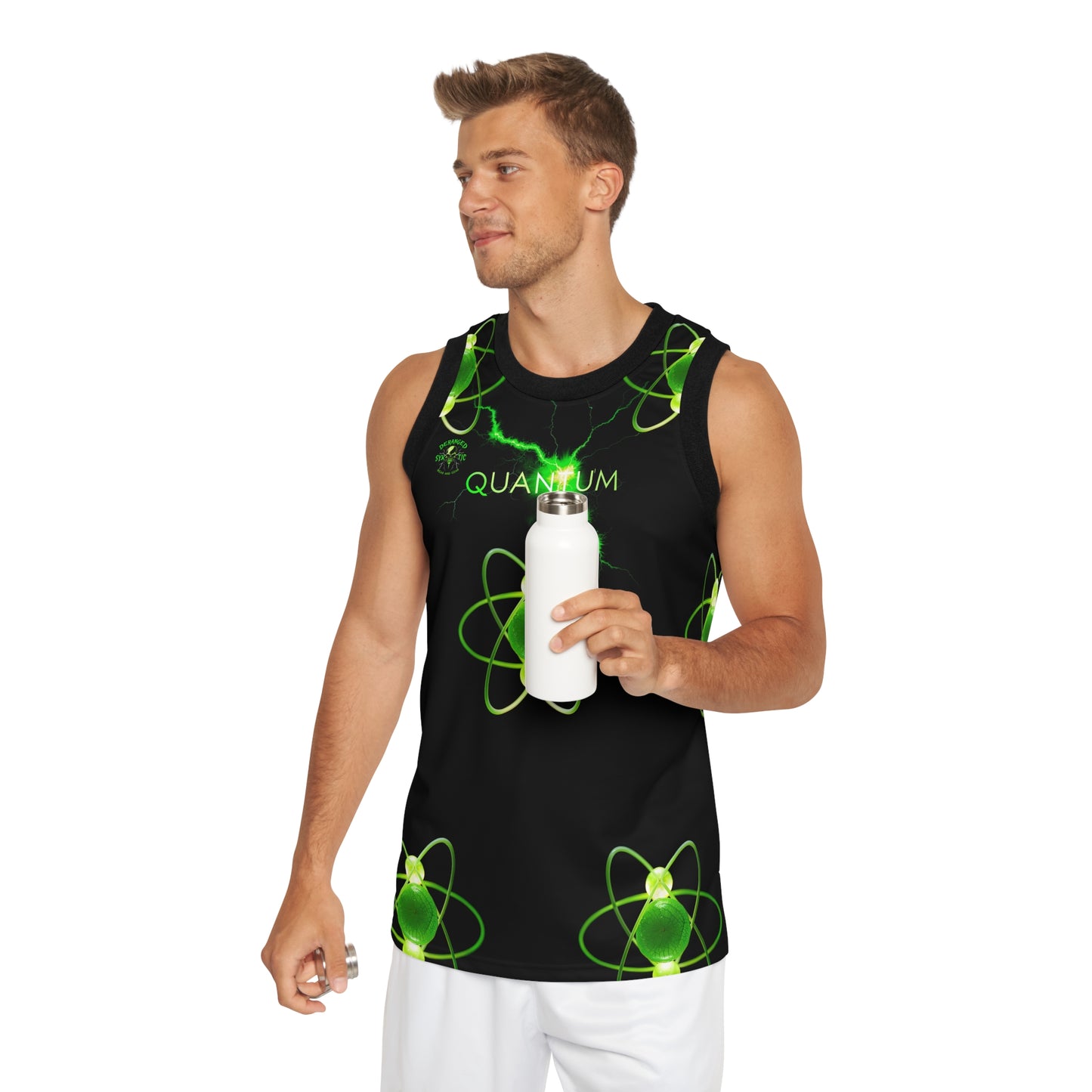 Quantum Unisex Basketball Jersey, AOP Athletic Top, Sportswear Gift, Basketball Lover Apparel, Game Day Jersey, Science Theme Clothing