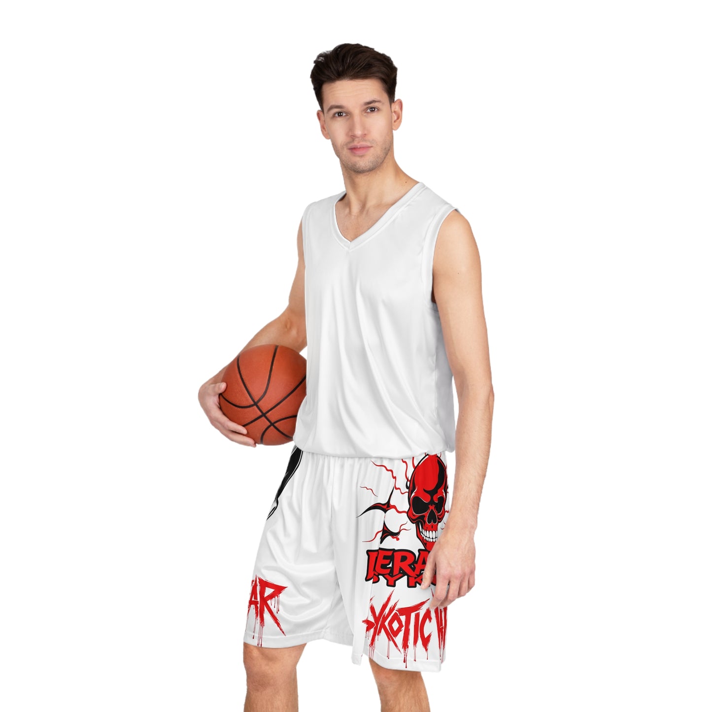 Basketball Shorts - Derangedb Sykotic Anarchy Skull Design