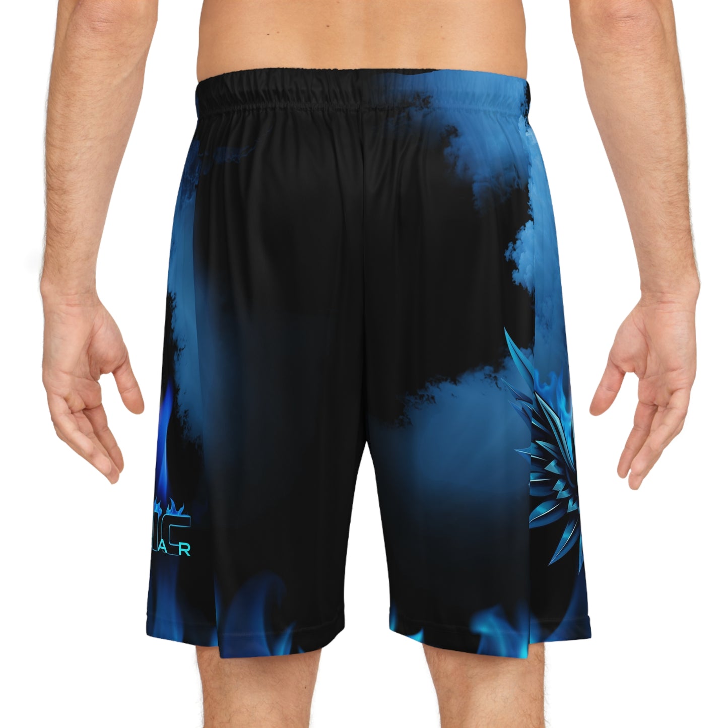Flaming Skull Basketball Shorts