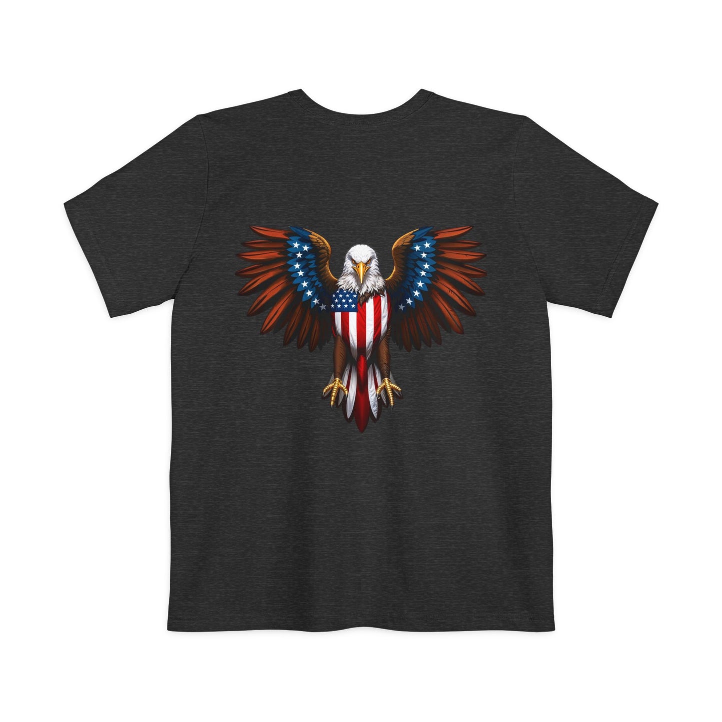 Patriotic Eagle Pocket T-Shirt, Unisex Graphic Tee, Veteran's Day Gift, Fourth of July Shirt, Casual Everyday Wear