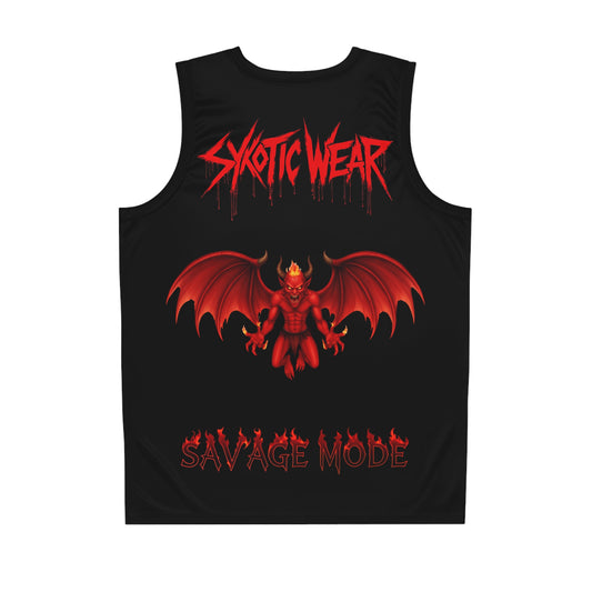 Savage Mode Basketball Jersey - Deranged Design for Fierce Players