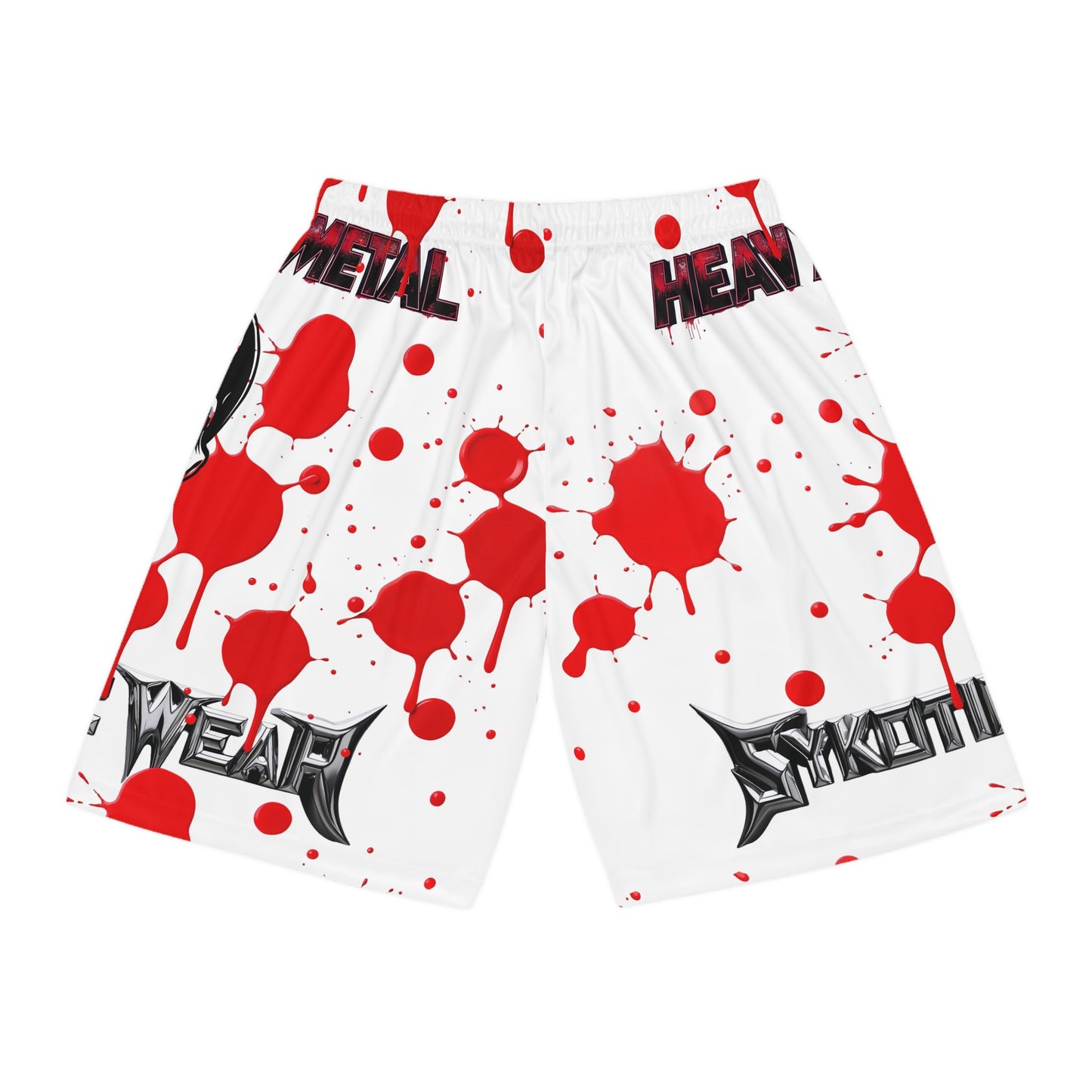 Rebel Skull Graphic Basketball Shorts - Edgy Urban Athletic Wear