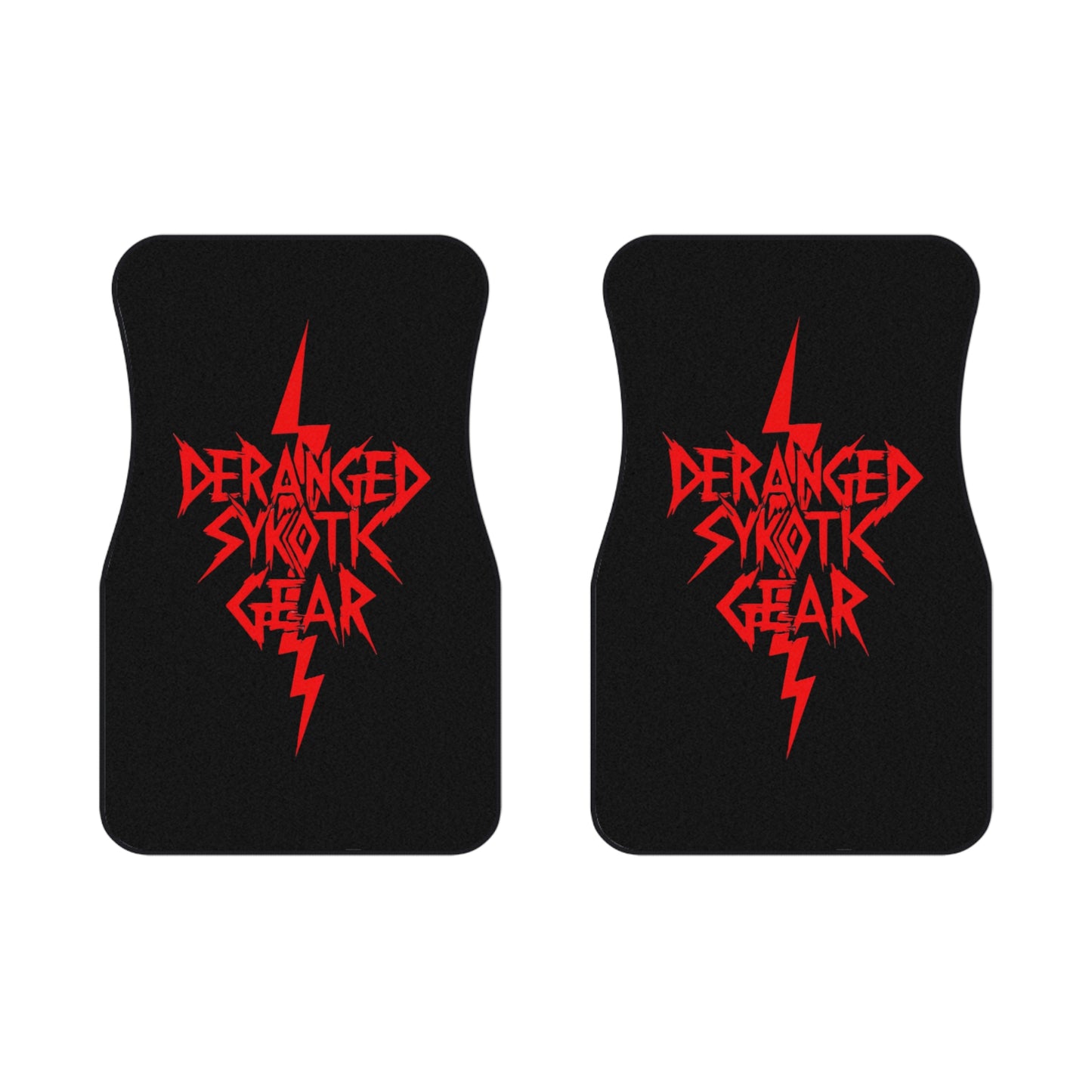 Car Mats Set - Deranged Sykotic Gear Accent for Your Ride