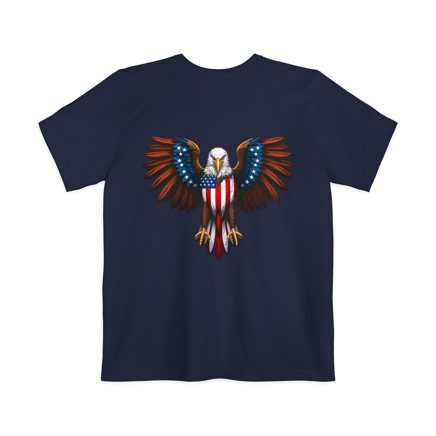 Patriotic Eagle Pocket T-Shirt, Unisex Graphic Tee, Veteran's Day Gift, Fourth of July Shirt, Casual Everyday Wear