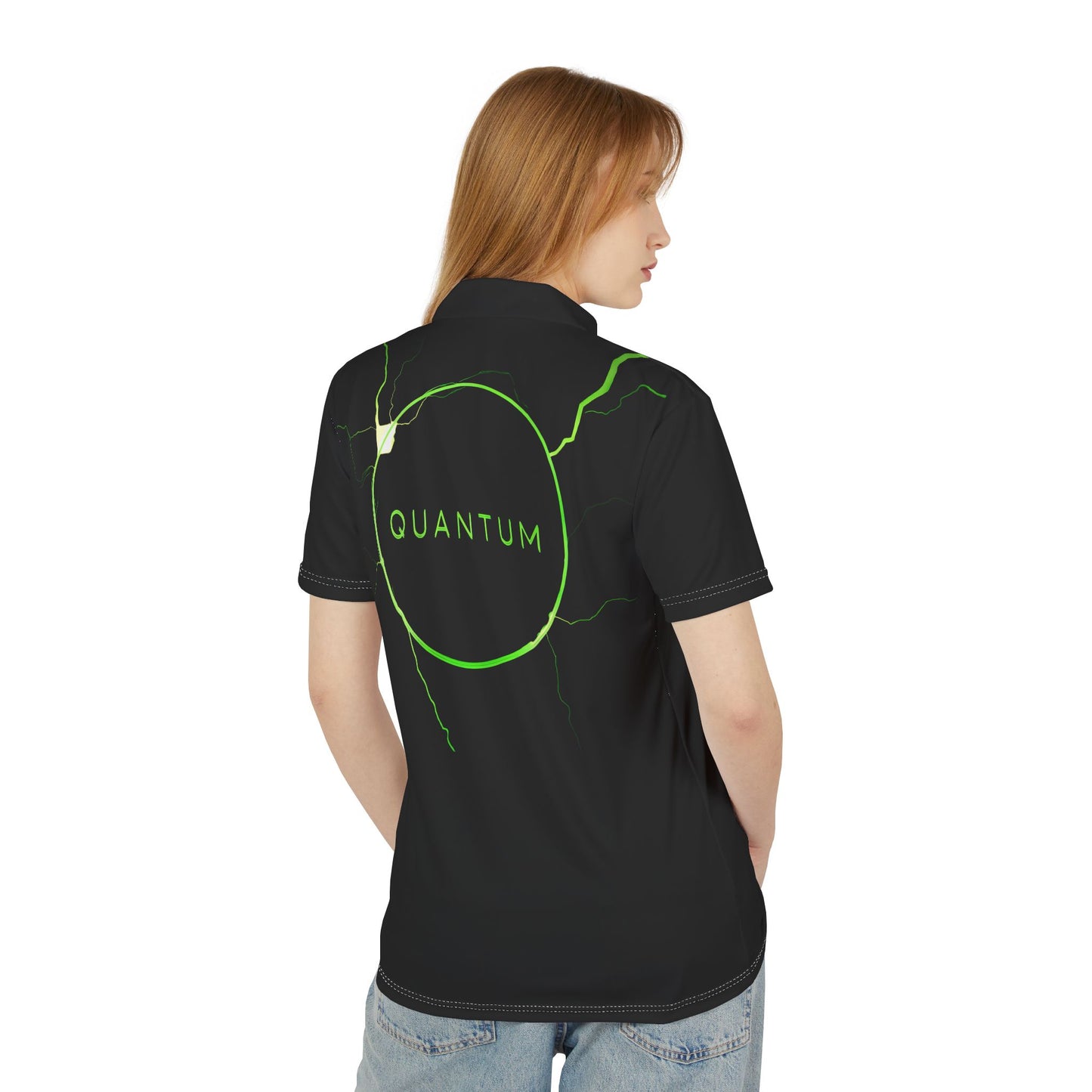 Quantum Energy Polo Shirt | Unisex Graphic Tee | Sci-Fi Theme | Casual Wear | Perfect Gift for Science Lovers