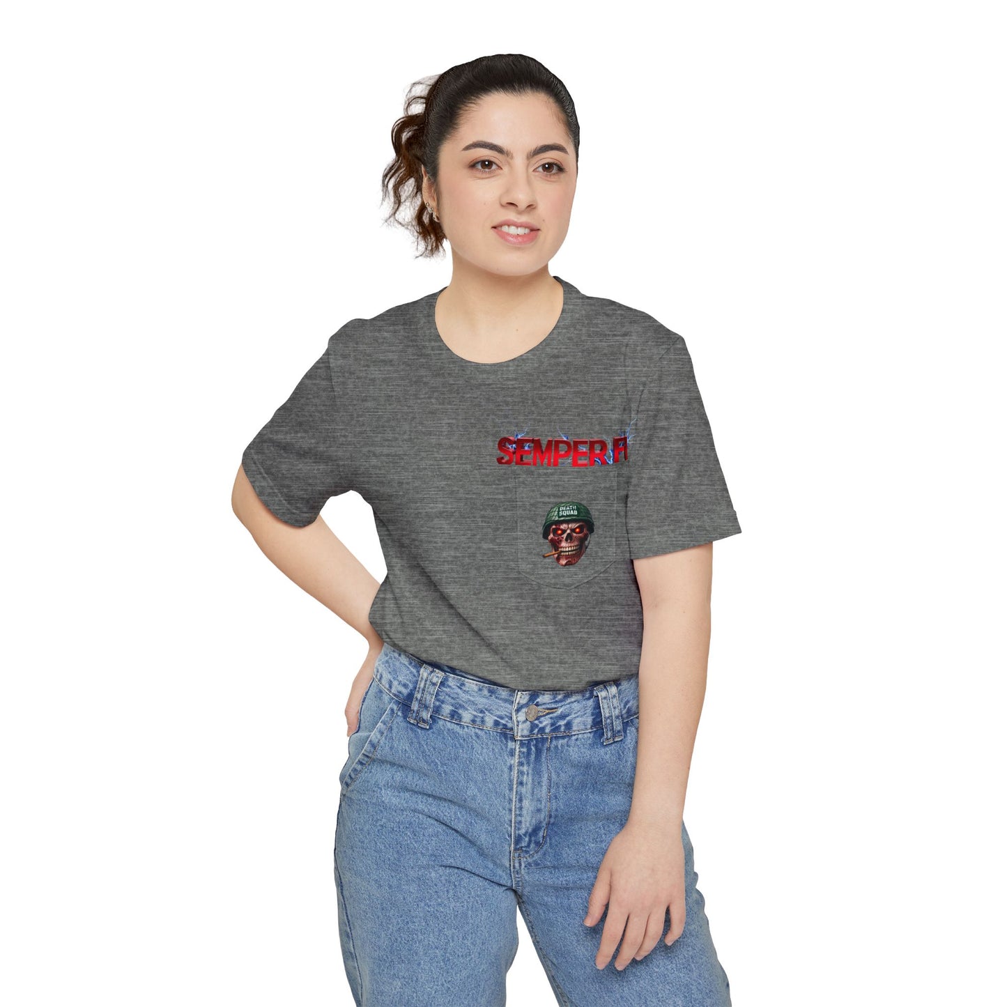 Patriotic Eagle Pocket T-Shirt, Unisex Graphic Tee, Veteran's Day Gift, Fourth of July Shirt, Casual Everyday Wear