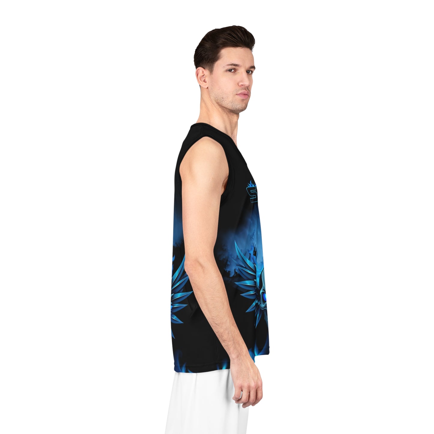 Flaming Skull Basketball Jersey
