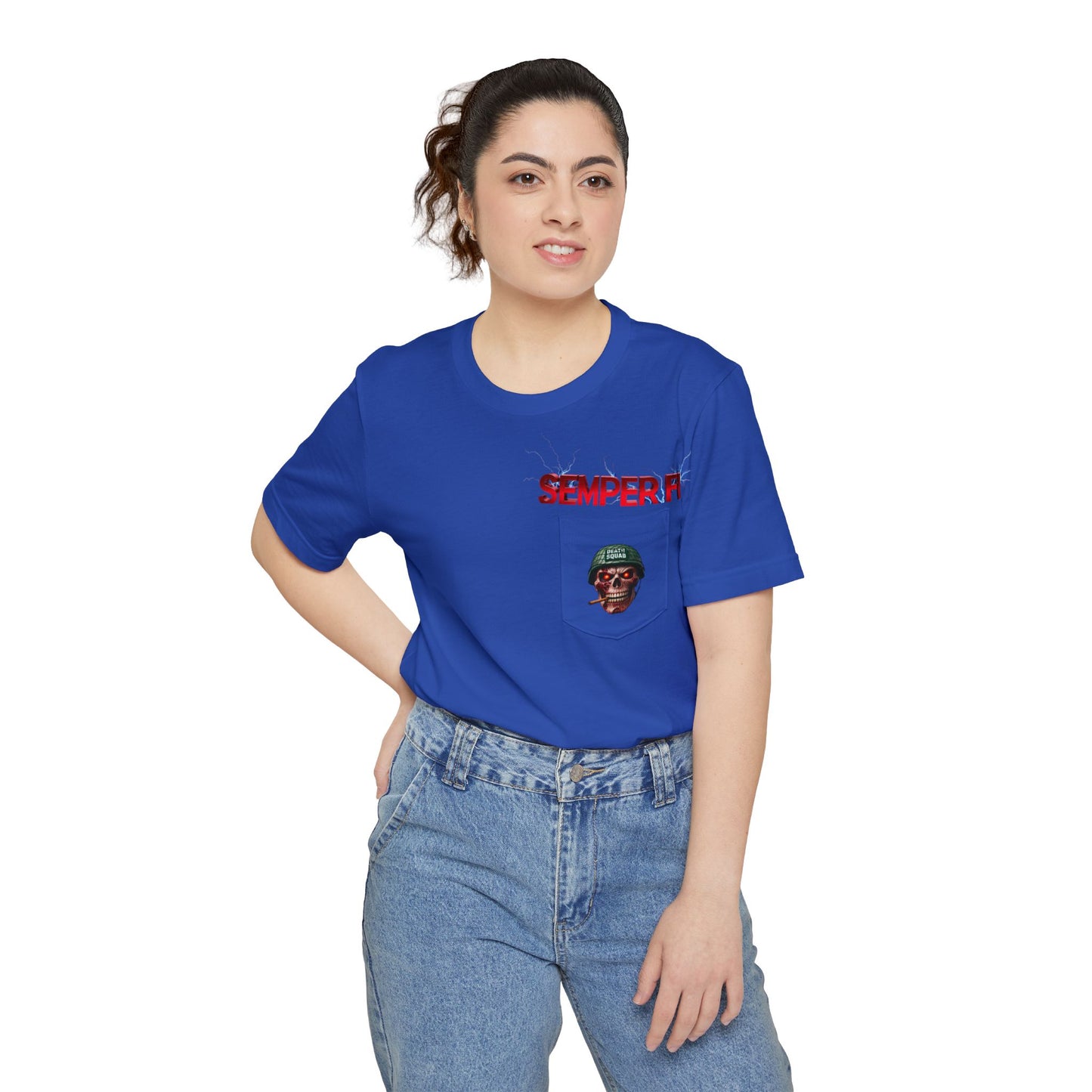 Patriotic Eagle Pocket T-Shirt, Unisex Graphic Tee, Veteran's Day Gift, Fourth of July Shirt, Casual Everyday Wear