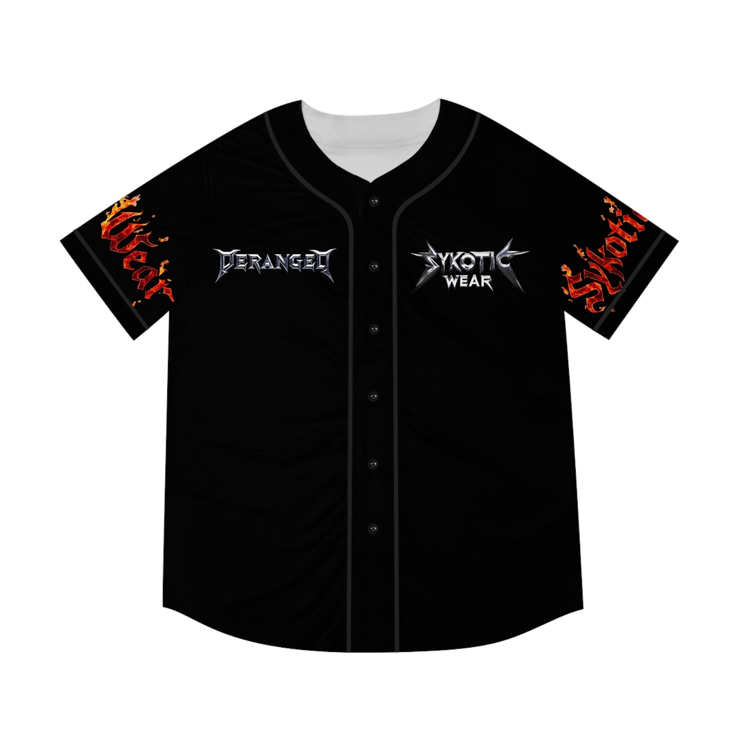 Deranged Fire Elemental! Men's Baseball Jersey (AOP)