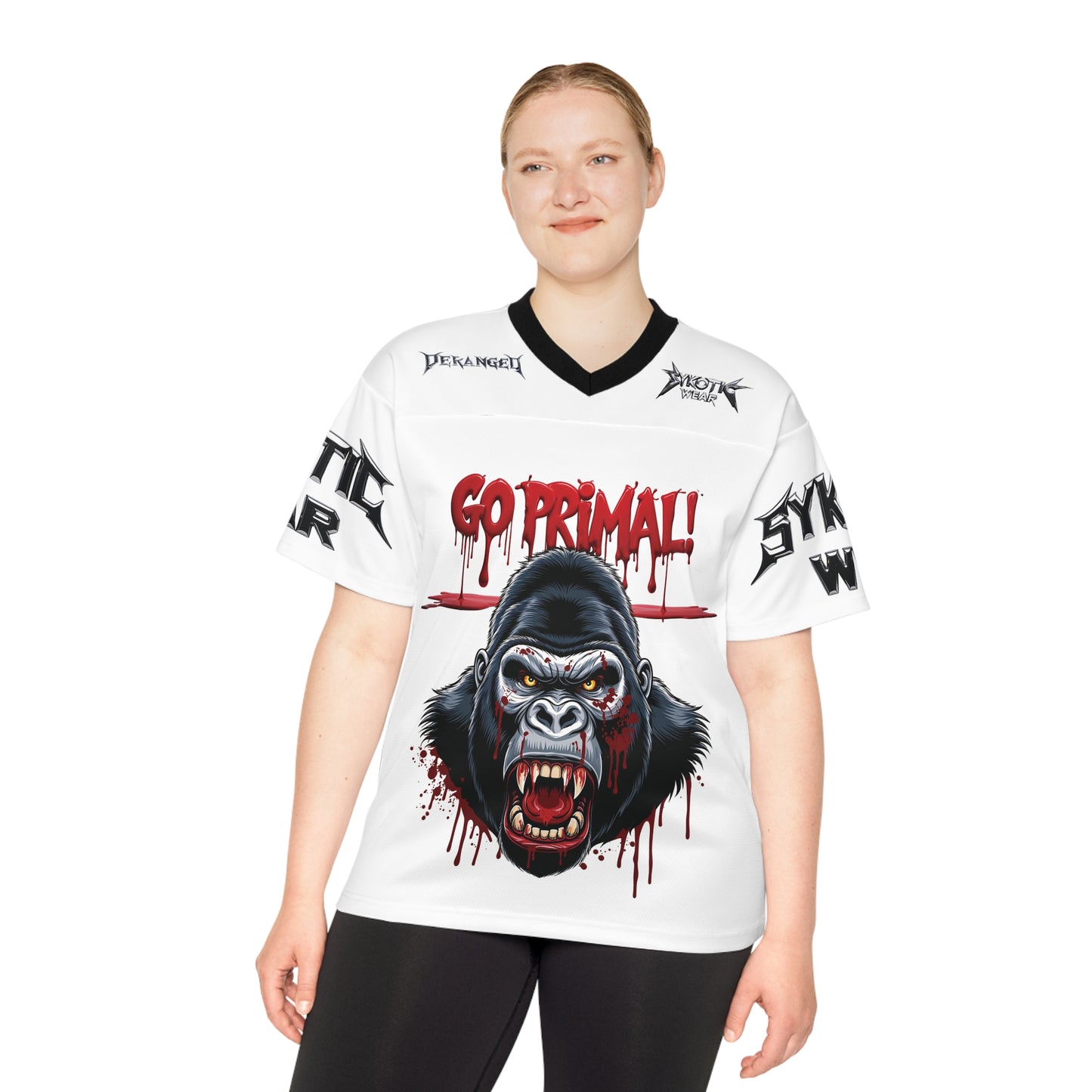 GO PRIMAL! Unisex Football Jersey (AOP)