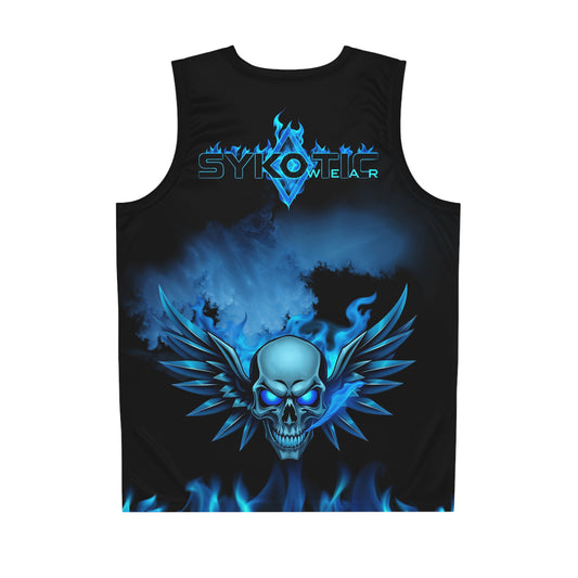 Flaming Skull Basketball Jersey