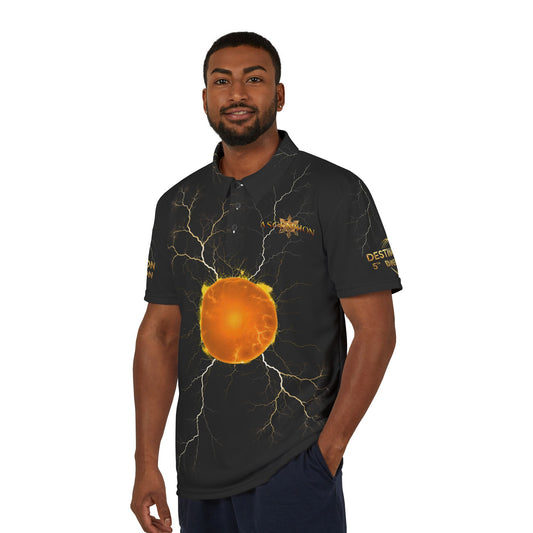 Polo Shirt - Ascension: Destination 5TH Dimension Sykotic Wear&#039;s Stylish and Elegant Edition
