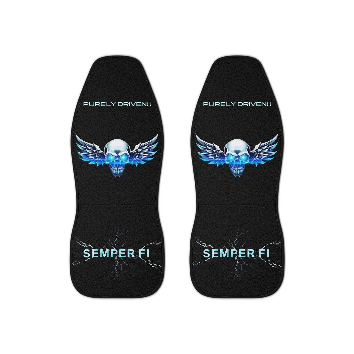 Car Seat Covers - Deranged Sykotic Wear's Purely Driven, Always Faithful(Semper Fi)