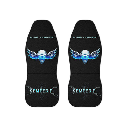 Car Seat Covers - Deranged Sykotic Wear's Purely Driven, Always Faithful(Semper Fi)