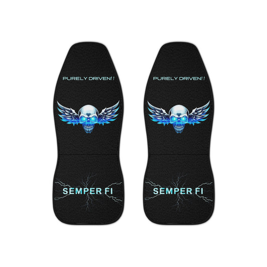 Car Seat Covers - Deranged Sykotic Wear's Purely Driven, Always Faithful(Semper Fi)