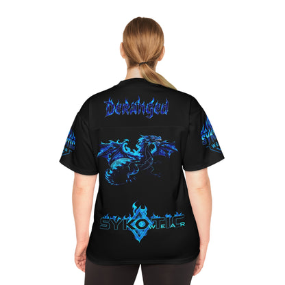 Football Jersey - Sykotic Flying Flaming Skull Metal Design