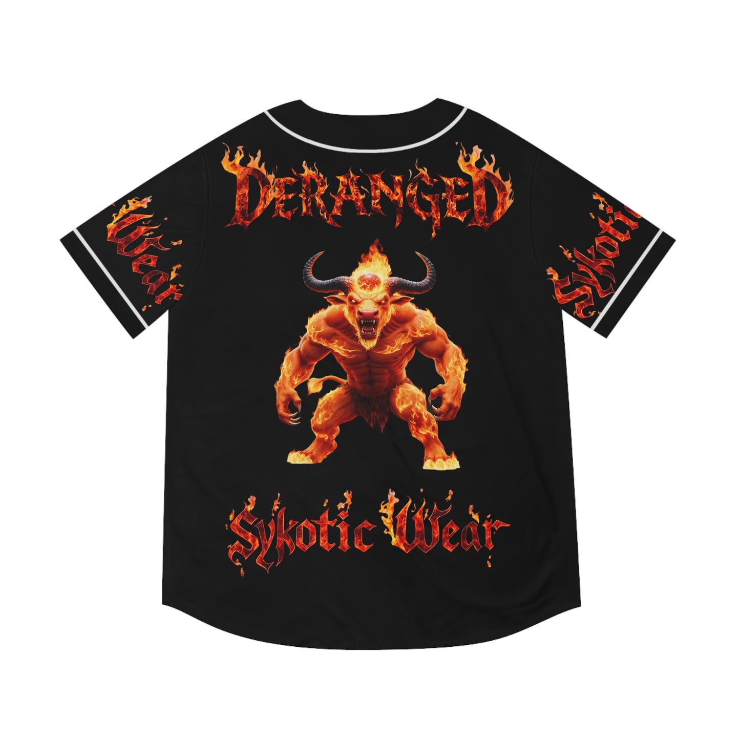 Deranged Fire Elemental! Men's Baseball Jersey (AOP)