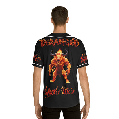 Deranged Fire Elemental! Men's Baseball Jersey (AOP)