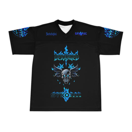 Football Jersey - Sykotic Flying Flaming Skull Metal Design