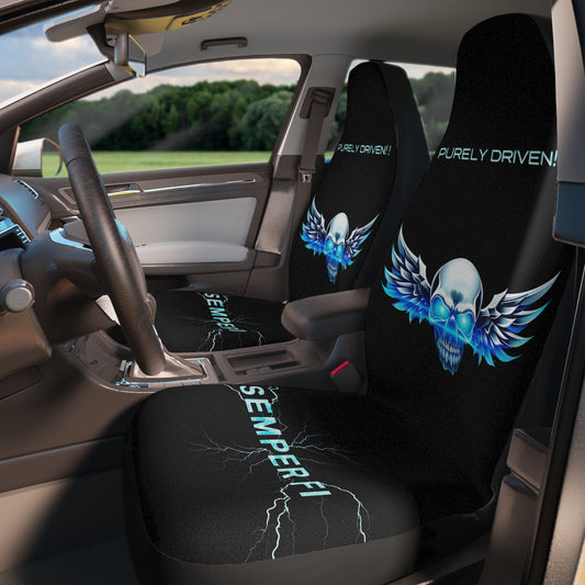 Car Seat Covers - Deranged Sykotic Wear's Purely Driven, Always Faithful(Semper Fi)