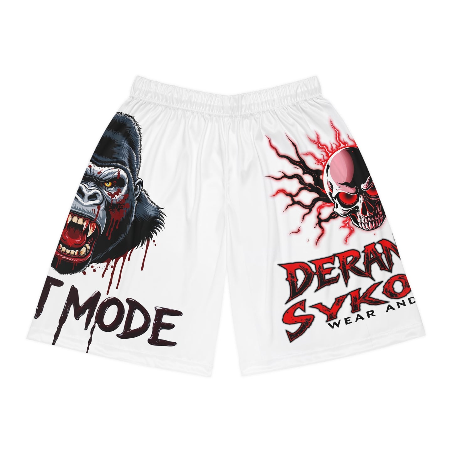 Basketball Shorts - Deranged Sykotic Wear's Beast Mode Jersey Shorts