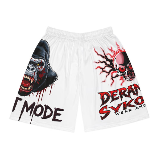 Basketball Shorts - Deranged Sykotic Wear's Beast Mode Jersey Shorts