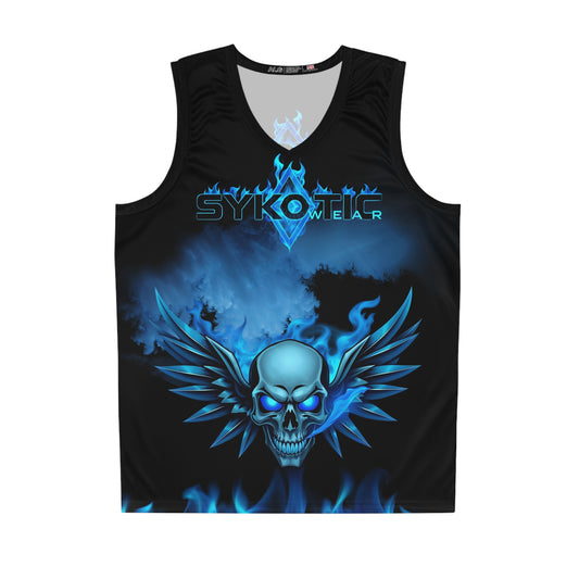 Flaming Skull Basketball Jersey