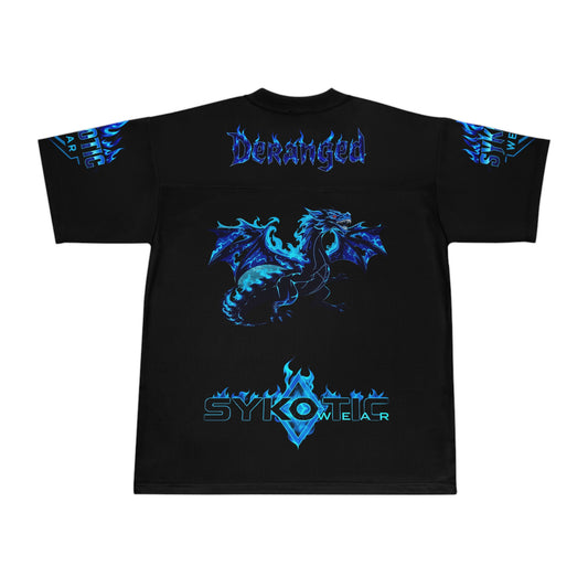 Football Jersey - Sykotic Flying Flaming Skull Metal Design