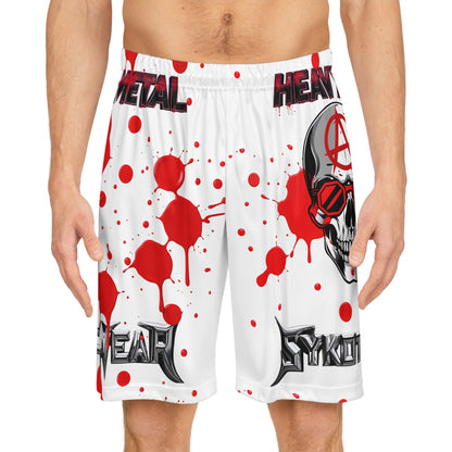 Rebel Skull Graphic Basketball Shorts - Edgy Urban Athletic Wear