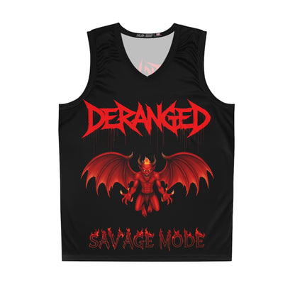 Savage Mode Basketball Jersey - Deranged Design for Fierce Players