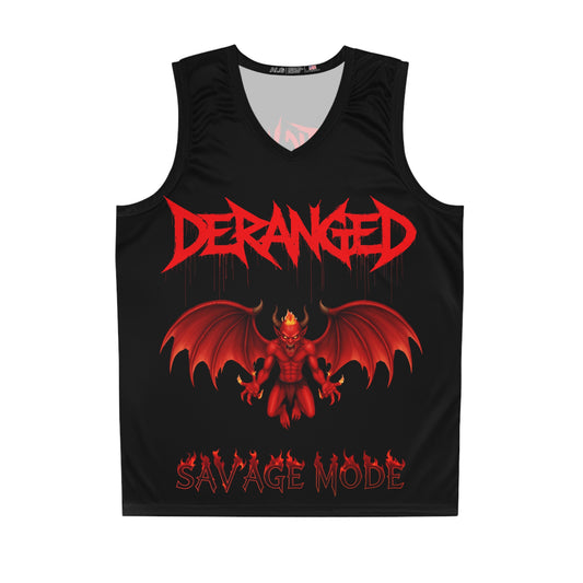 Savage Mode Basketball Jersey - Deranged Design for Fierce Players
