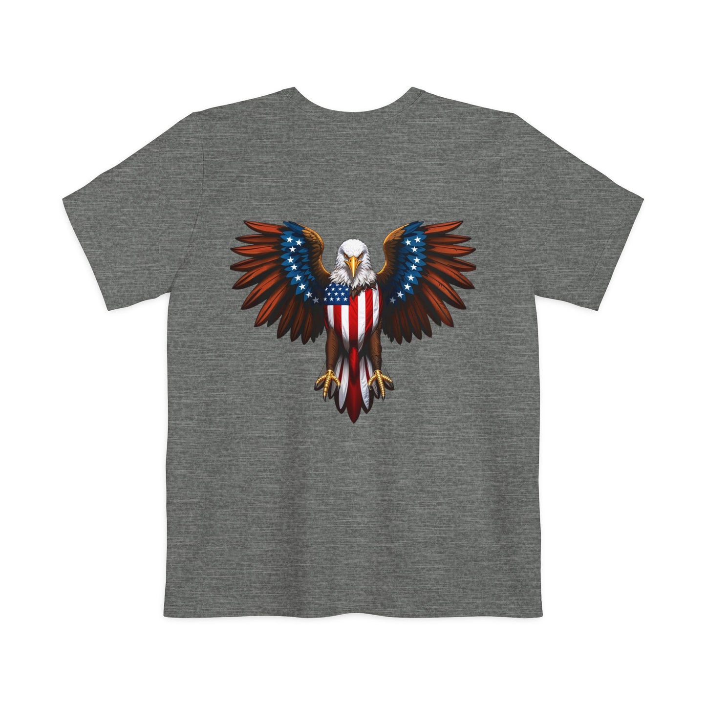Patriotic Eagle Pocket T-Shirt, Unisex Graphic Tee, Veteran's Day Gift, Fourth of July Shirt, Casual Everyday Wear