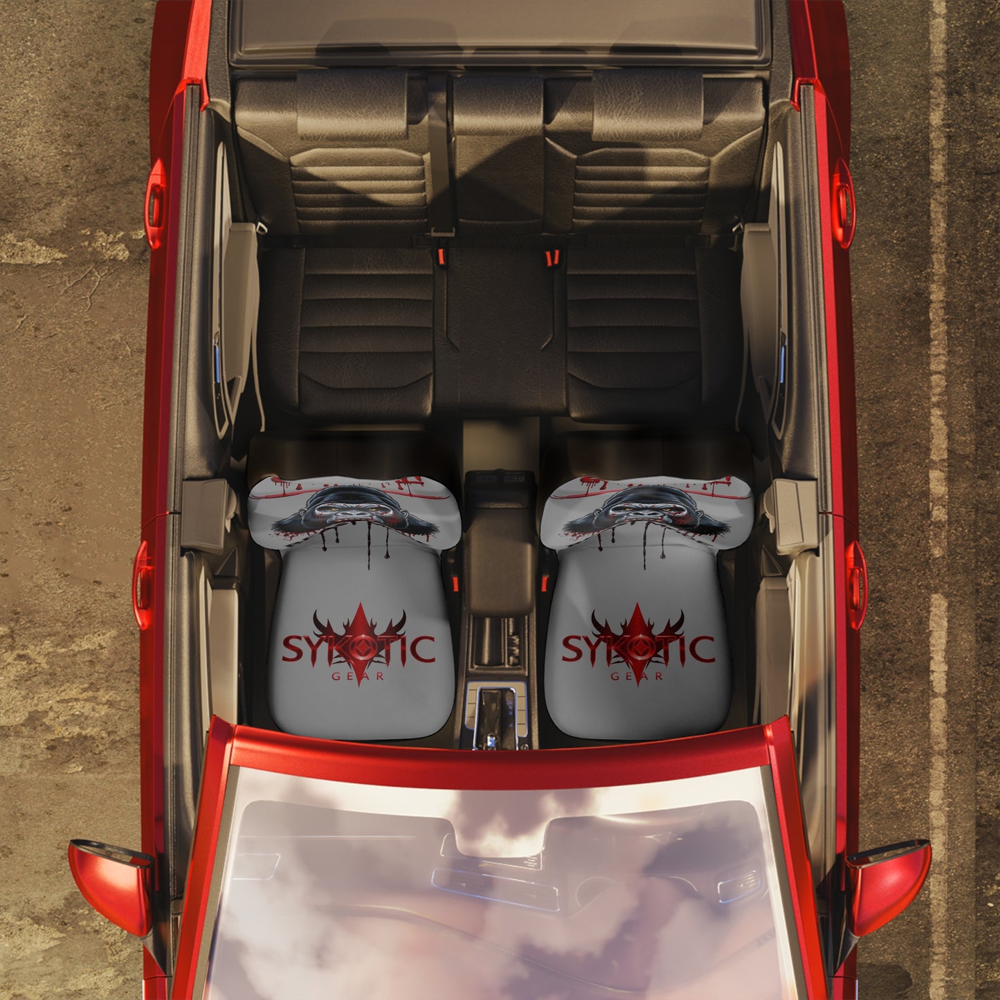 Car Seat Covers - Extreme Primal Beast Mode Deranged Sykotic Gear for the Extreme Individual