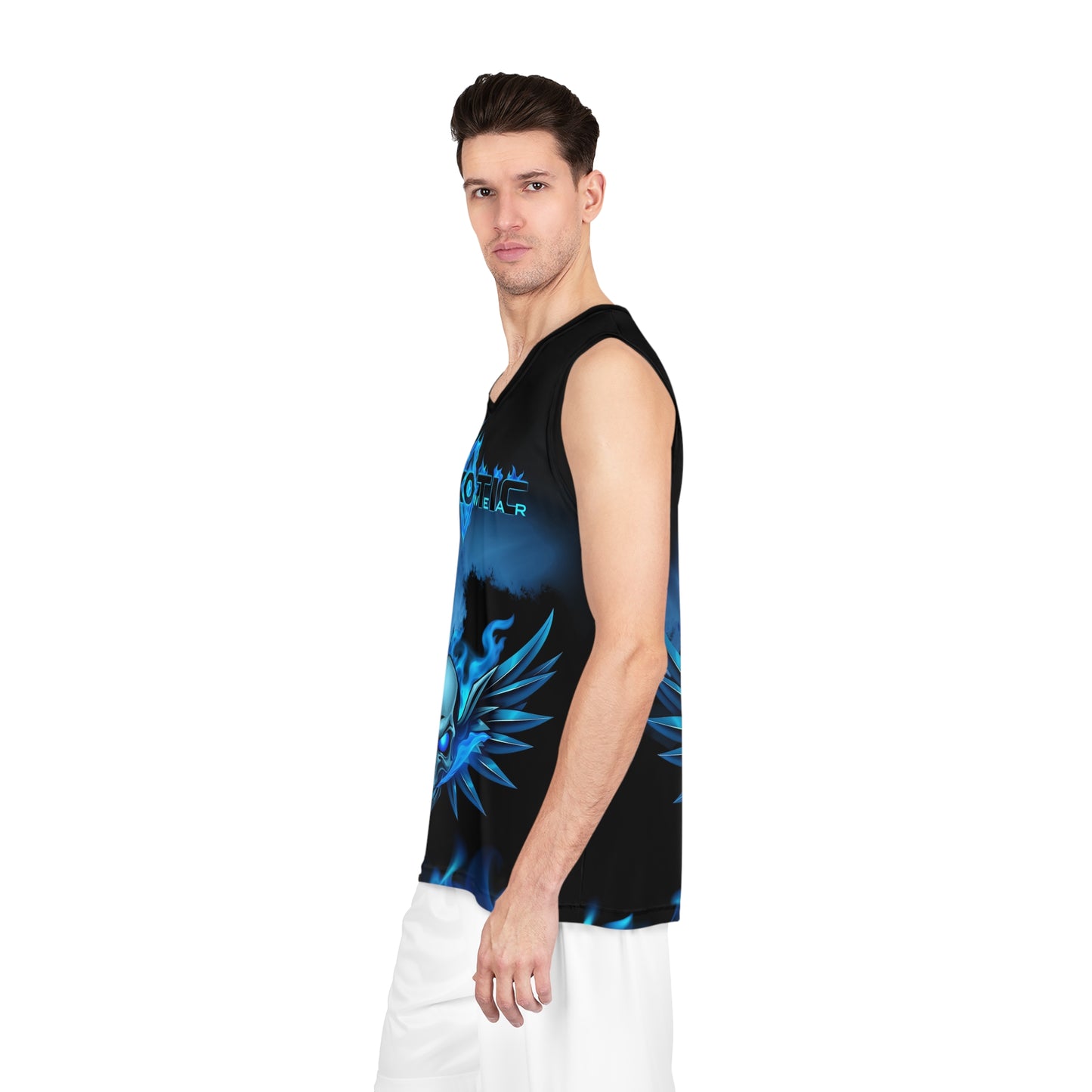 Flaming Skull Basketball Jersey