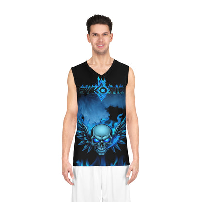 Flaming Skull Basketball Jersey