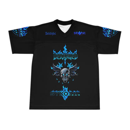 Football Jersey - Sykotic Flying Flaming Skull Metal Design