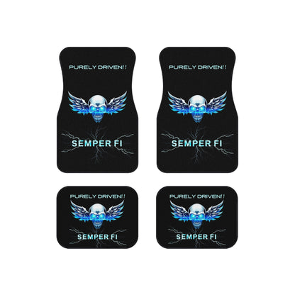 Car Mats - Purely Driven, Always Faithful Deranged Sykotic Gear Set of 4