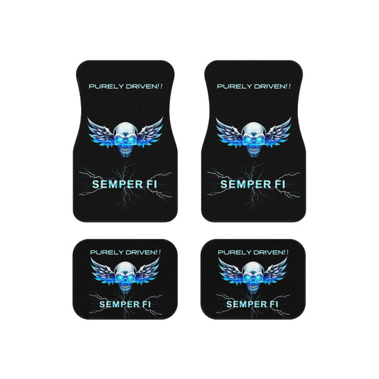 Car Mats - Purely Driven, Always Faithful Deranged Sykotic Gear Set of 4