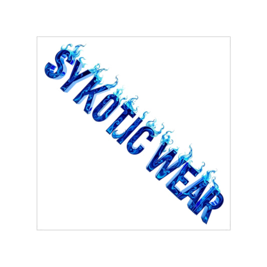 Sykotic Wear Transparent Outdoor Sticker, Stylish Water-Resistant Vinyl Decal, Perfect for Cars, Laptops, Gift for Teens & Trendsetters