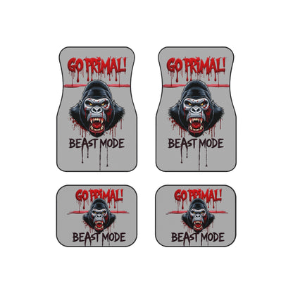 Car Mats Set - Go Primal Beast Mode Design